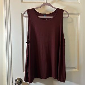 Plus size Old Navy Luxe Tank in Maroon